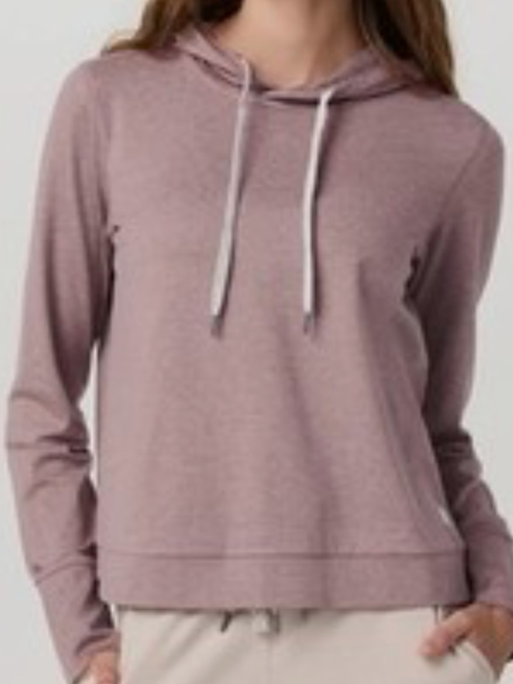 Vuori Women's Lightweight Hooded Long-Sleeve Top - Mauve Pink